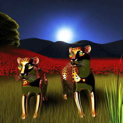 Two Cheetahs I | 1:1