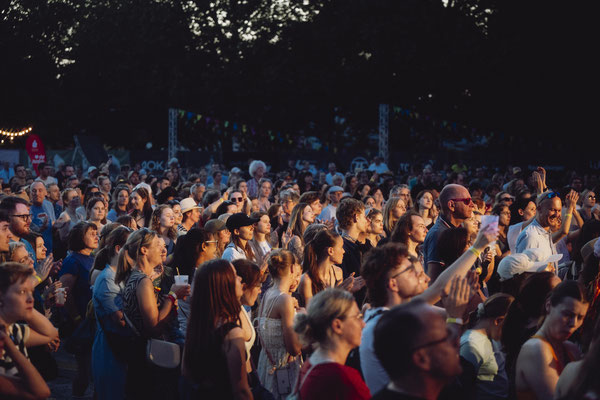 Besucher auf dem Daheim Festival in Weingarten