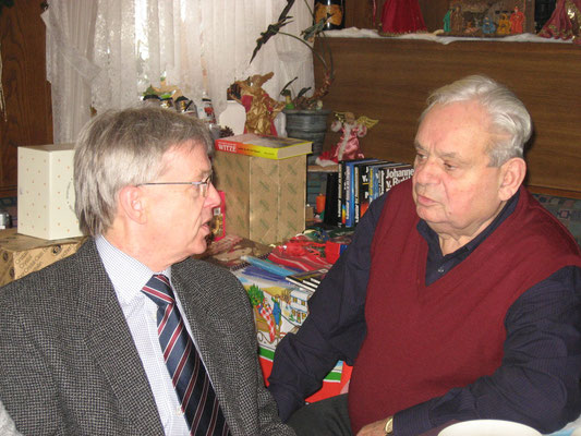 Weihnachtsfeier 2012 beim "Pietro" - Bürgermeister Robert Frenzl und Hans Wölfel
