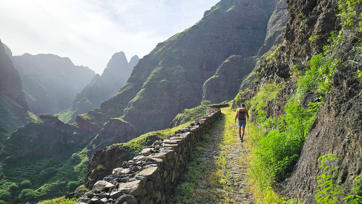 Wandern von Cha d`Ingreja über Figueiras nach Ribeira da Cruz, Santo Antao