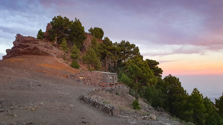 Die Schützhütte Refugio Punta de Los Roques auf La Palma