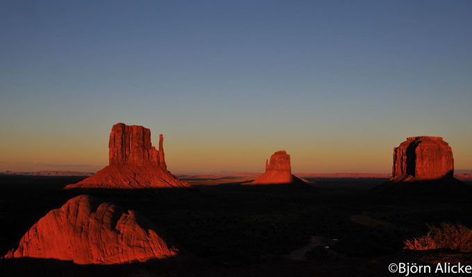 Sonnenuntergang, Monument Valley, USA