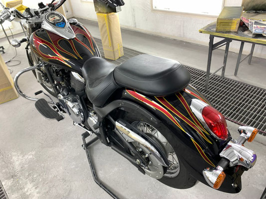 キャンディー塗装、フレームス、ファイヤーパターン