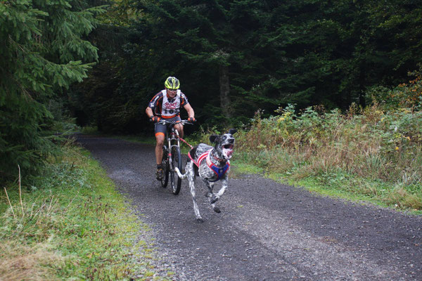 Yves en bike-joring