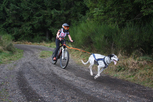 Léa en bike-joring