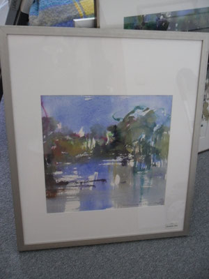 Insel aus der Reise Brandenburg 1995, gerahmt, 73x63 (Nr 014)