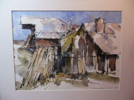 Scheune am Hof 1996, nicht gerahmt, 70x70 (Nr 034)