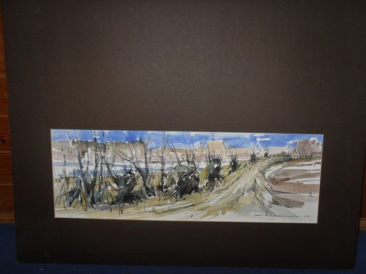 Weg bei Santurin 1987, nicht gerahmt, 70x60 (Nr 044)