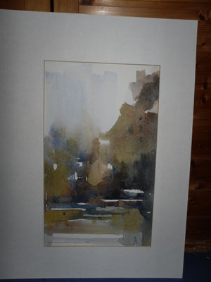 Flusslauf im Herbst 1986, nicht gerahmt, 60x50 (Nr 045)