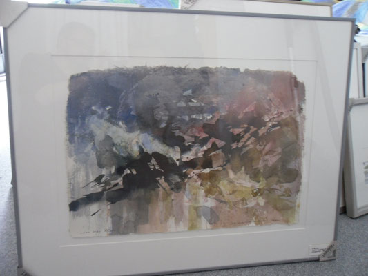 In der Rhön 2007, gerahmt, gefilztes Papier, handgeschöpft, 92x72 (Nr 017)