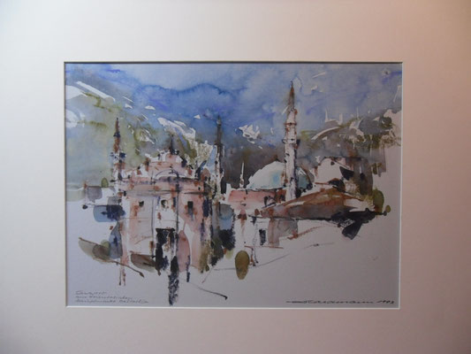 Sarajewo Orient. Hauptmarkt 1993, nicht gerahmt, 80x70 (Nr 036)