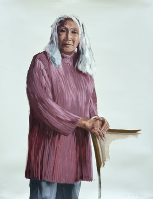 Jill, oil on paper 130x100cm © Philine van der Vegte