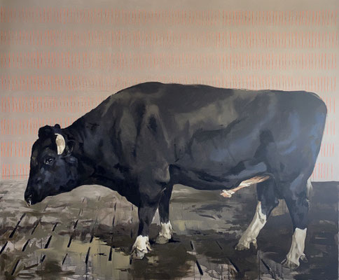 The bull, oil on linen 250x300cm sold © Philine van der Vegte