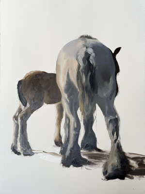 Memory of a French field, oil on paper 76x56cm © Philine van der Vegte