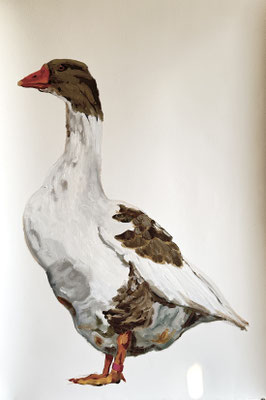 Ganzerik, oil on paper 100x65cm © Philine van der Vegte