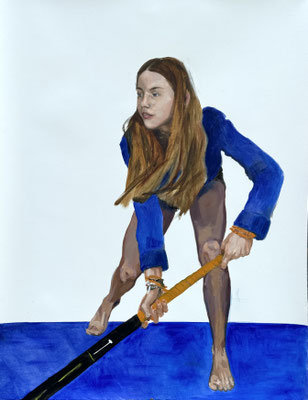 Lou, oil on paper 130x100cm © Philine van der Vegte