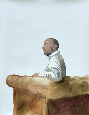 Bouke, oil on paper 130x100cm © Philine van der Vegte