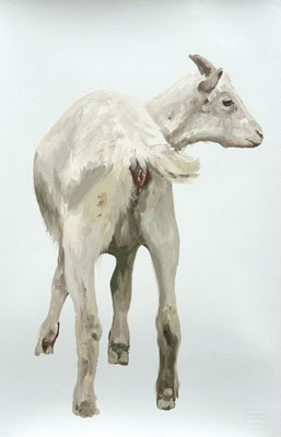 Grace, oil on paper 100x65cm, sold, © Philine van der Vegte