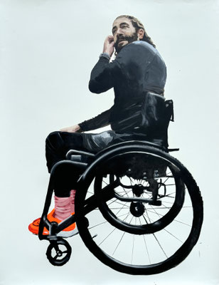 Corbin, oil on paper 130x100cm © Philine van der Vegte