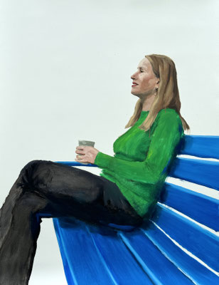 Saskia, oil on paper 130x100cm © Philine van der Vegte