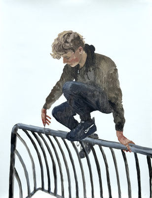 Simon, oil on paper 130x100cm © Philine van der Vegte