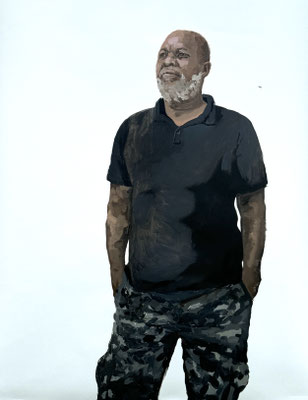 August, oil on paper 130x100cm, sold,  © Philine van der Vegte