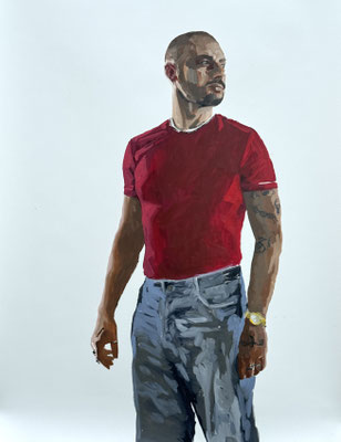 David, oil on paper 130x100cm © Philine van der Vegte