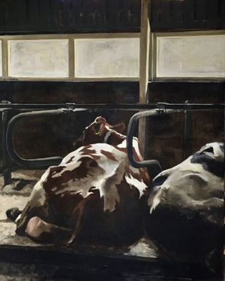 Dreaming of spring, oil on canvas 200x160cm, 2019