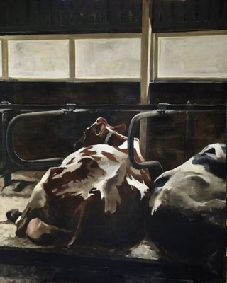 Dreaming of spring, oil on canvas 200x160cm © Philine van der Vegte