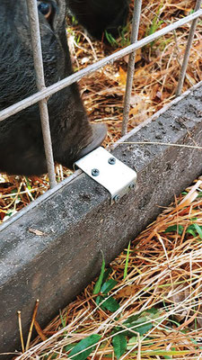 金網は、筆者が万力とスチール製のブロックで成形した 31/2 インチ(89mm)の補強金具で作ったブラケットでフレームに 取り付けてある。