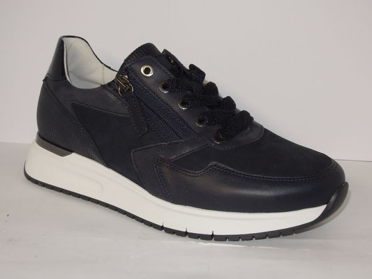 Gabor - cuir+daim bleu - 37/42 -150€ - FORME LARGE (semelles amovibles)