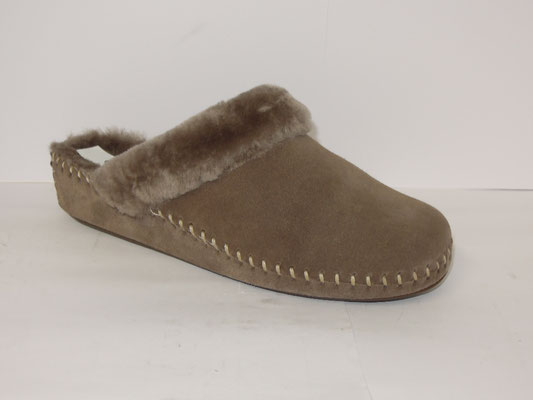 Cypres - Mule - daim taupe/fourré  - 36/41 - 65.95€