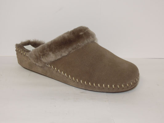Mule - daim taupe/fourré  - 36/41 - 65.95€