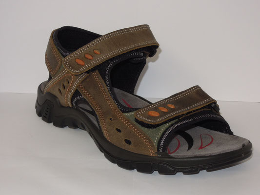 Rhode - cuir marron + kaki- 39/46 - 89€