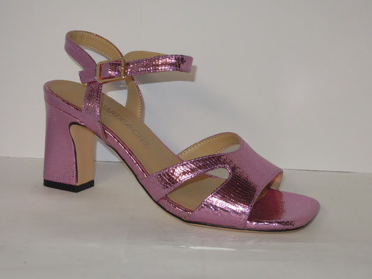 Regarde le ciel - cuir rose métallisé - 36 au 40 - 60€