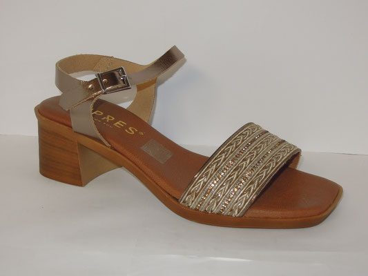 Cuir -  tressé taupe/bronze - 36/41 - 79€
