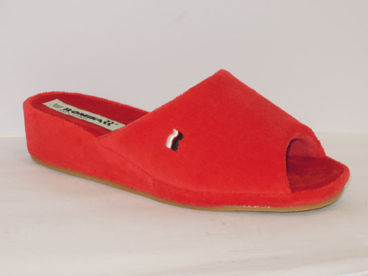 mule éponge rouge(lavable en machine) - 55€
