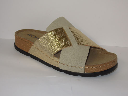 Cuir platine/daim sable - 36/41 - 70€