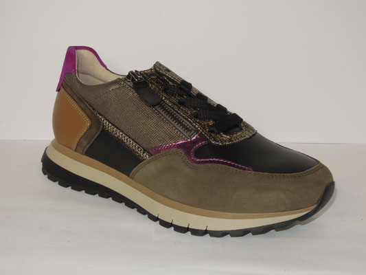 Gabor - daim kaki+bronze - 37/40 - 135€  - Forme LARGE (semelles amovibles)