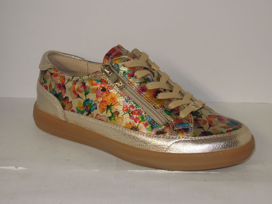 Caprice - cuir platine+fleurs - 36/41 - 99.95€
