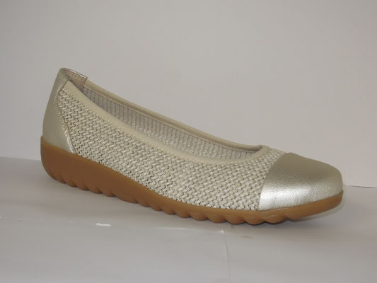 Caprice - cuir platine+raphia - 37/42 - 69.95€