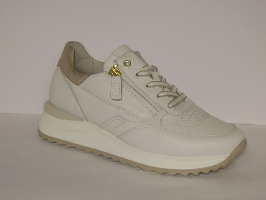 Gabor - cuir blanc - 140€ - 37/40.1/2 - FORME LARGE - (semelles amovibles)