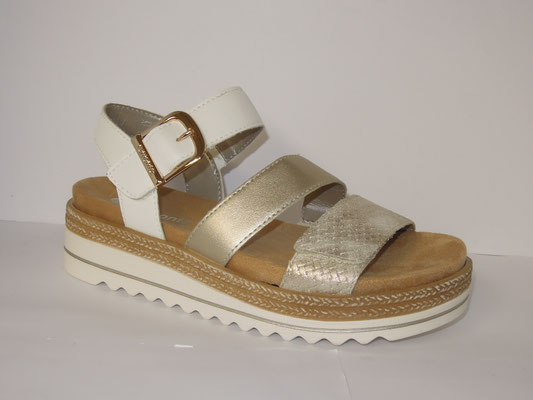 Cuir platine/blanc - 37/41 - 75€