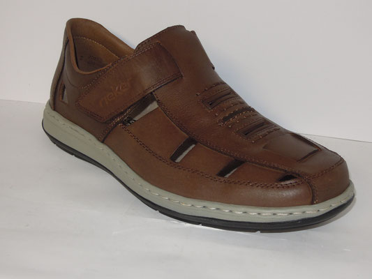 Rieker - sandale fermée - cuir brun - 41/46 - 95€