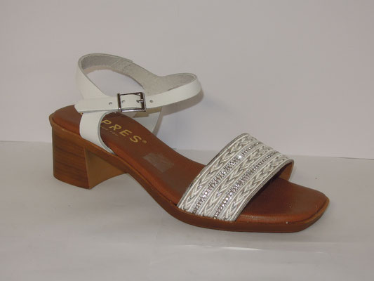 Cuir - tressé blanc/argent - 36/41 - 79€