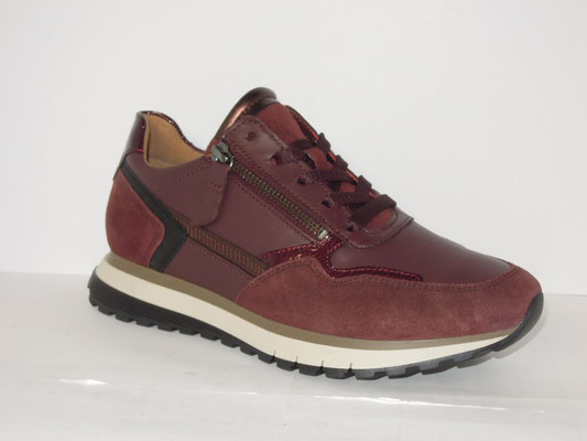 Gabor - cuir+daim bordeaux -37/41 - 135€ - Forme large (semelles amovibles)