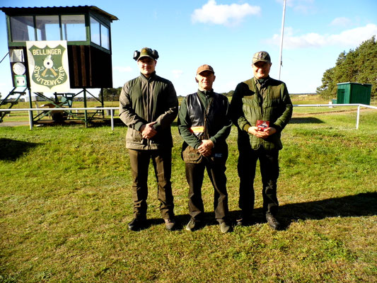 von links nach rechts: Erik Morche 2.Platz, Hans Jürgen Ulfig 1.Platz und Steffen Morche 3.Platz