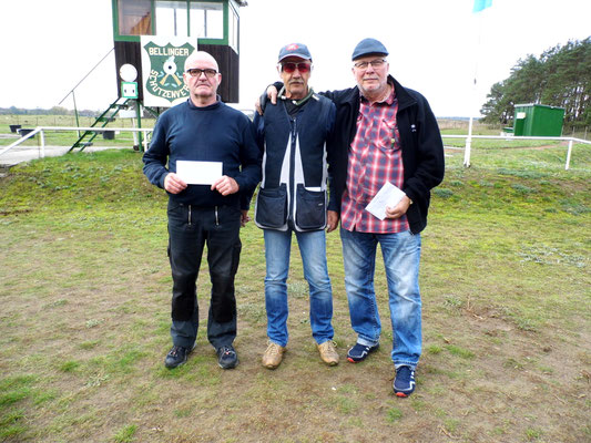 von links nach rechts: Bernd Rüster 2.Platz, Klaus-Rüdiger Ganz 1.Platz und Frank Hoellge 3.Platz