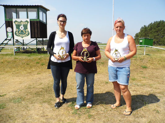 Hier sehen Sie von links nach rechts: Alexandra Kühn 2.Platz, Ingeborg Zühlke 1.Platz und Birgit Pankau 3.Platz