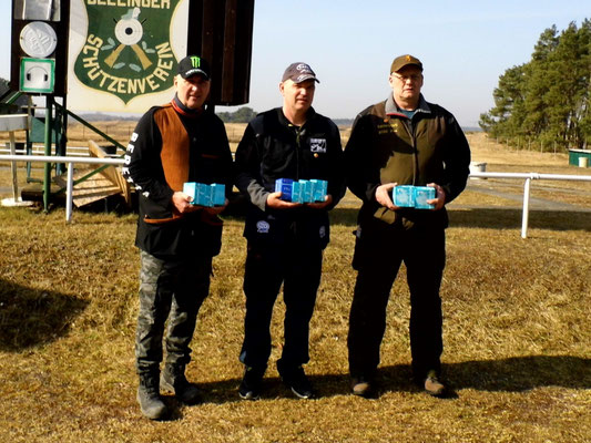 von links nach rechts: Frank Westphal 2.Platz, Monty Nowack 1.Platz und Torsten Laas 3.Platz